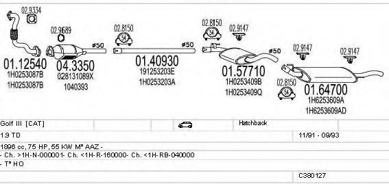 MTS C380127002926 Exhaust System
